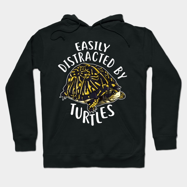 Distracted By Box Turtles Hoodie by Psitta